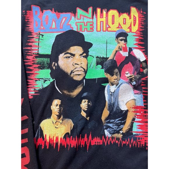 Boyz In The Hood Movie Color Graphic Print On Black Longsleeve T-Shirt Size L - Picture 3 of 7